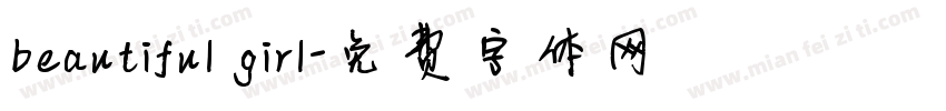 beautiful girl字体转换